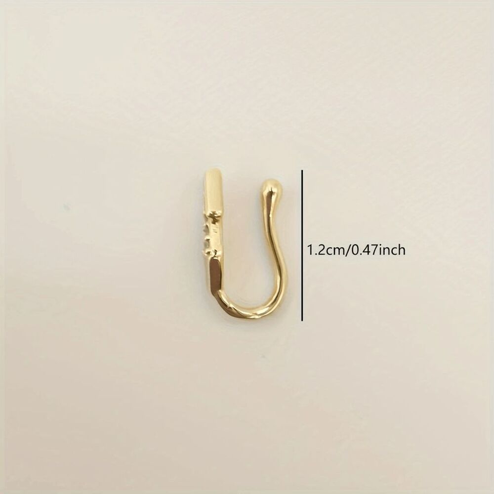 MERMAID TAIL DIAMOND NOSE RING - Picture 3 of 4